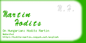martin hodits business card